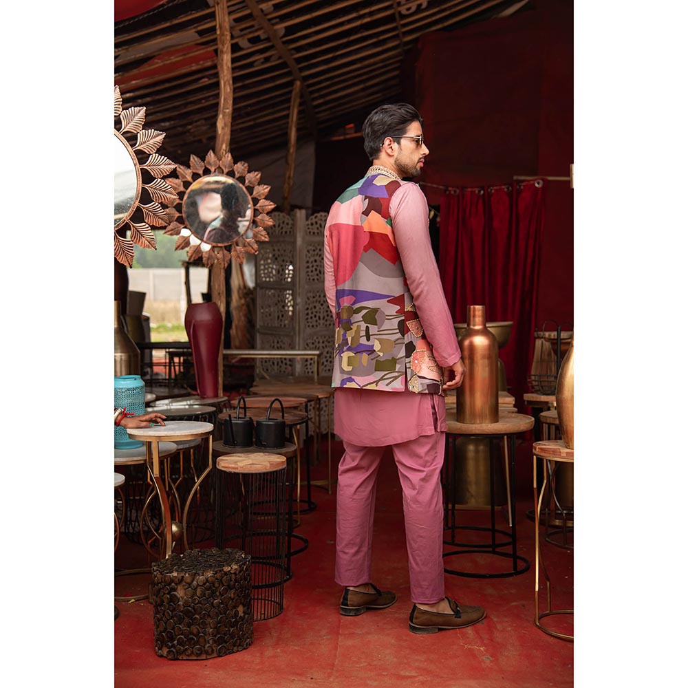 Soniya G Printed Multicolor Kurta and Jacket with Pants (Set of 3)