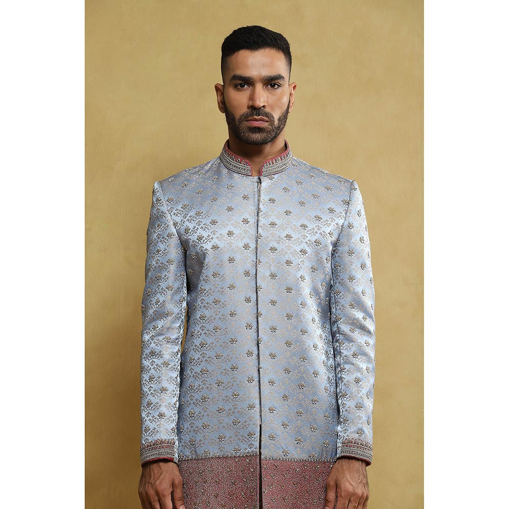 Soniya G Blue Sherwani with Pant (Set of 2)
