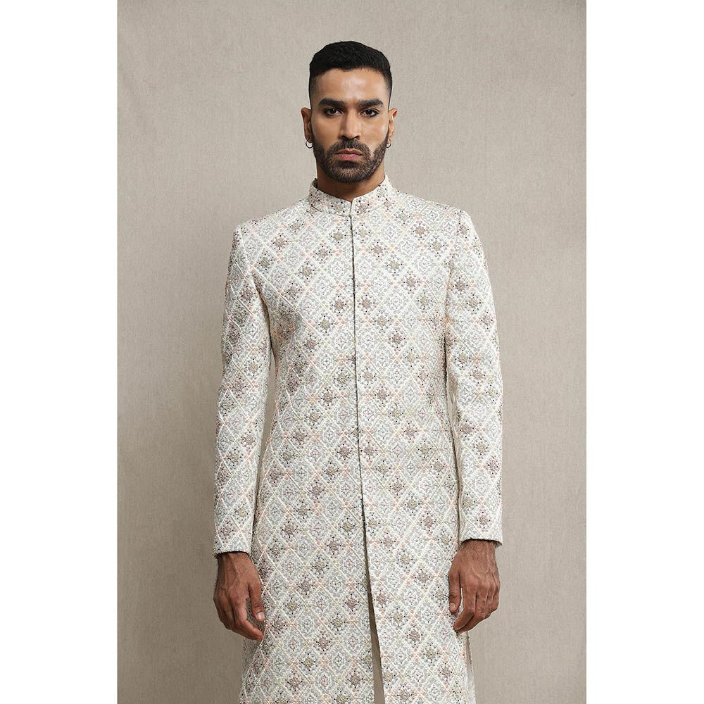 Soniya G Off White Sherwani with Pant (Set of 2)