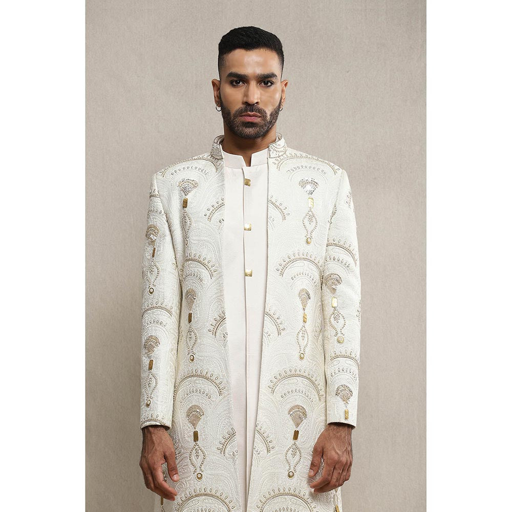 Soniya G Off White Sherwani and Kurta with Pant (Set of 3)