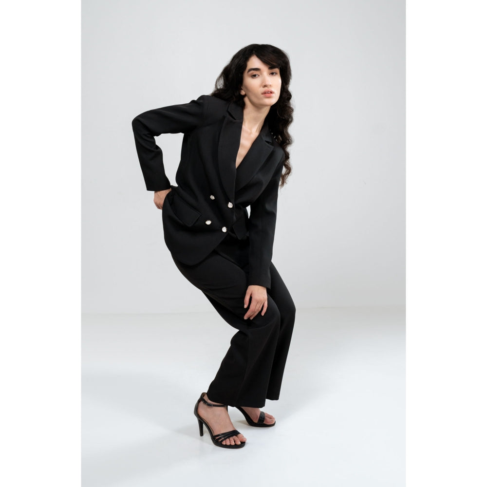 SOTBELLA Black Oversized Fit Co-Ord (Set of 2)