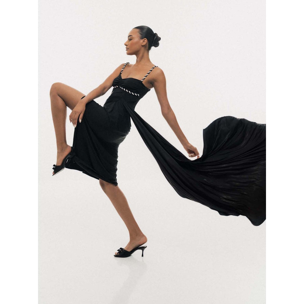 SOTBELLA Twisted Cord Rope Strap Maxi Dress
