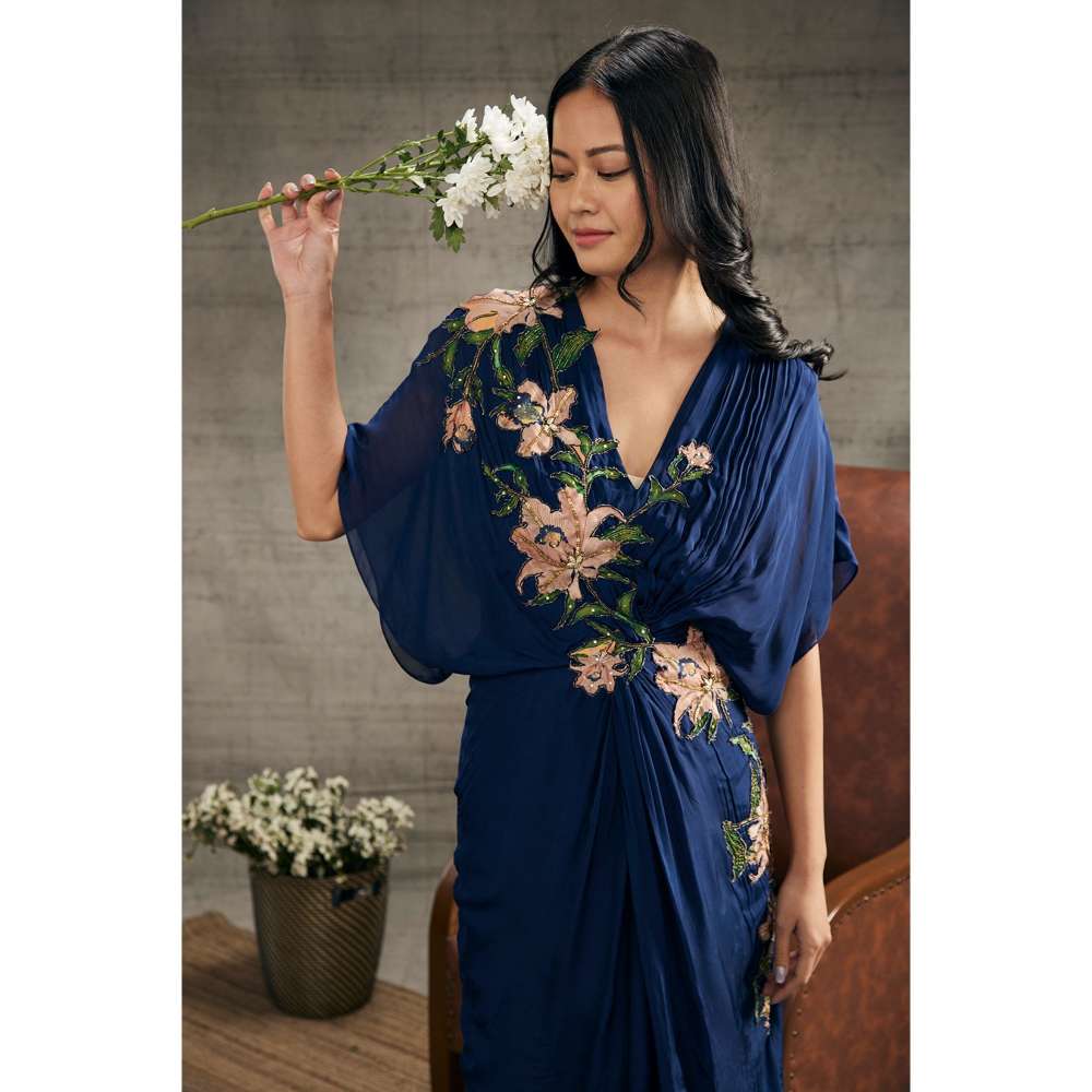 Soup by Sougat Paul Orchid Bloom Embroidered Patchwork Dress