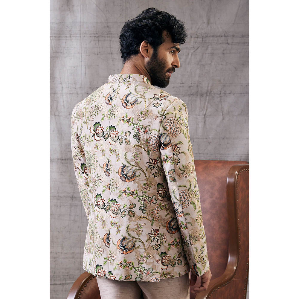 Soup by Sougat Paul Mehr Printed Bandhgala (Set of 2)