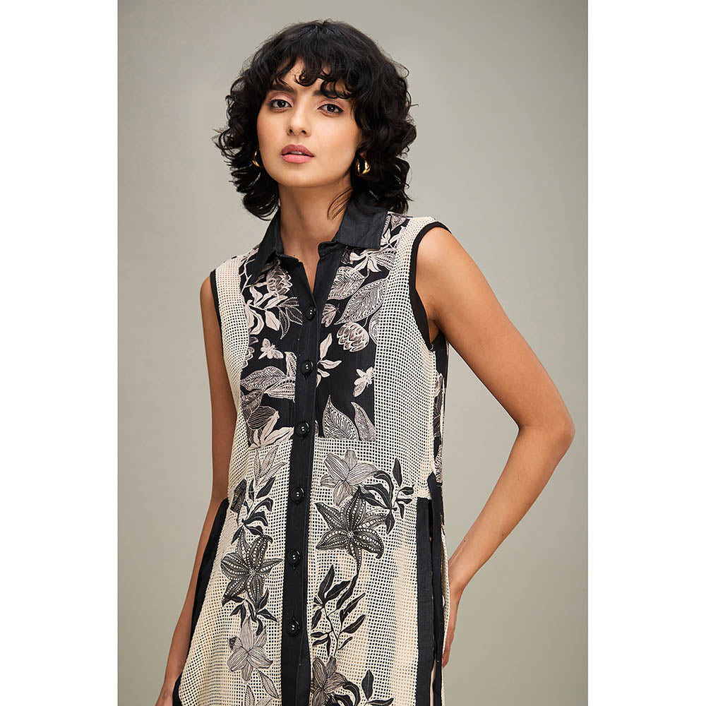 Soup by Sougat Paul Ahyana Applique Kurta and Pant (Set of 2)