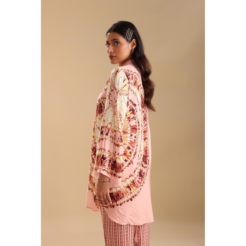 Soup by Sougat Paul Pink Naqsh Embellished Shirt with Pant (Set of 2)