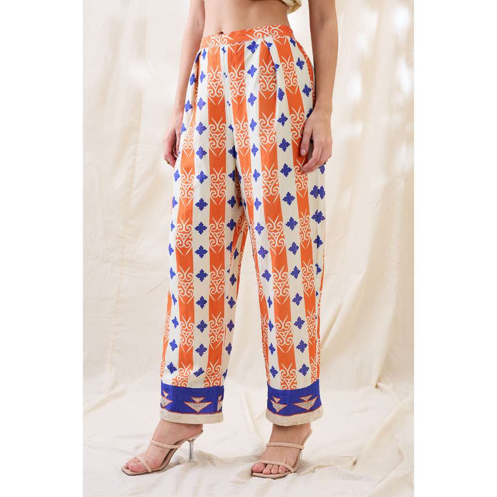 Soup by Sougat Paul Kitchra Appliqued Printed Co-Ord (Set of 2)