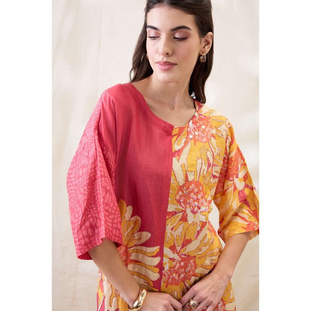 Soup by Sougat Paul Ravya Floral Print Embellished Dress