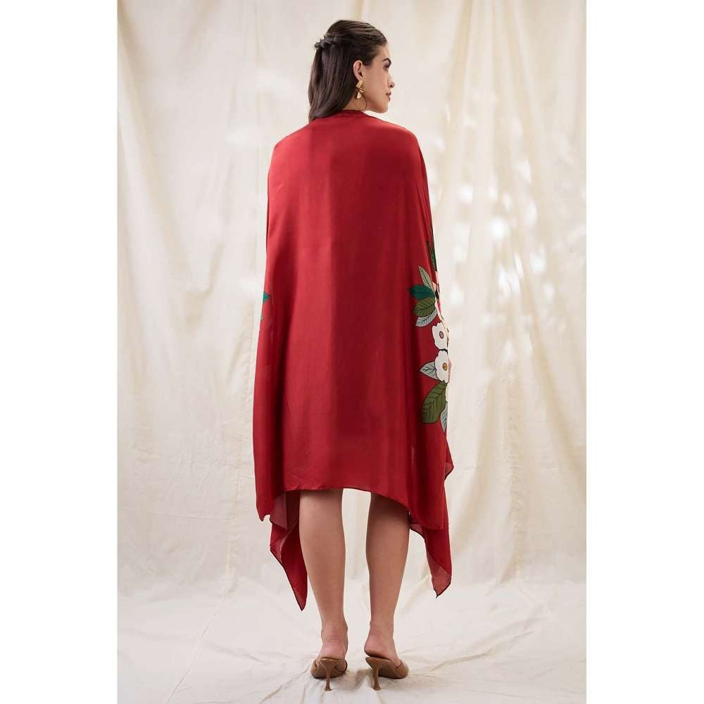 Soup by Sougat Paul Gulzaar Floral Printed Dress with Jacket (Set of 2)