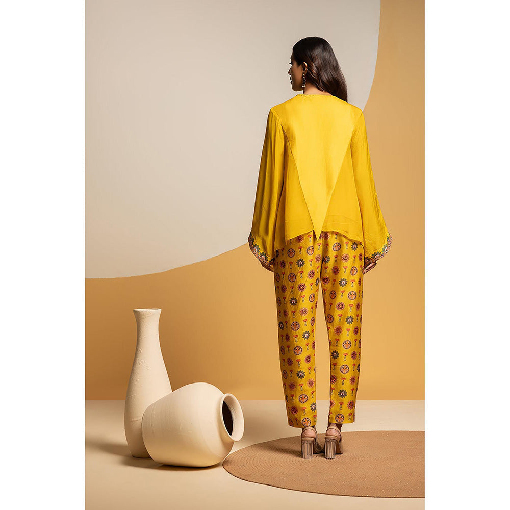 Soup by Sougat Paul Taarani Yellow Tunic with Pant