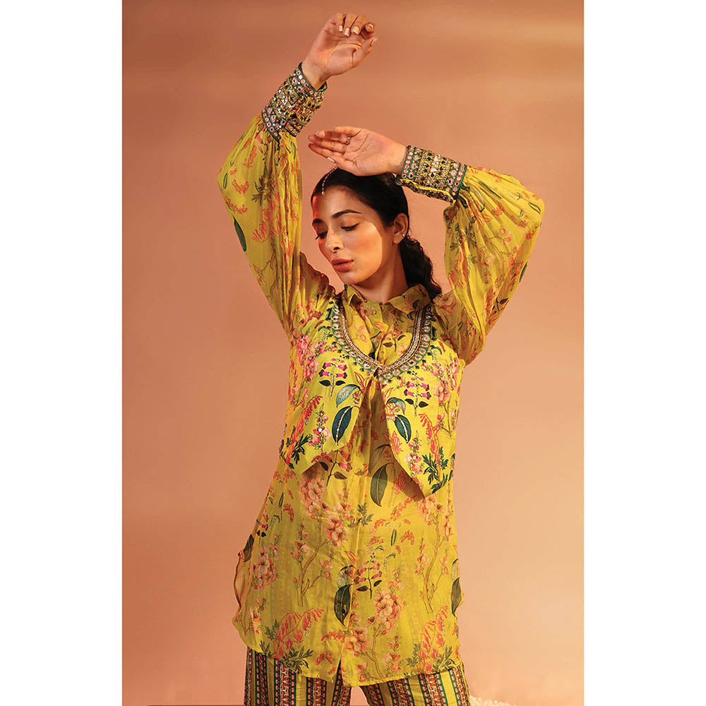 Soup by Sougat Paul Tamaya Yellow Kurti with Pant