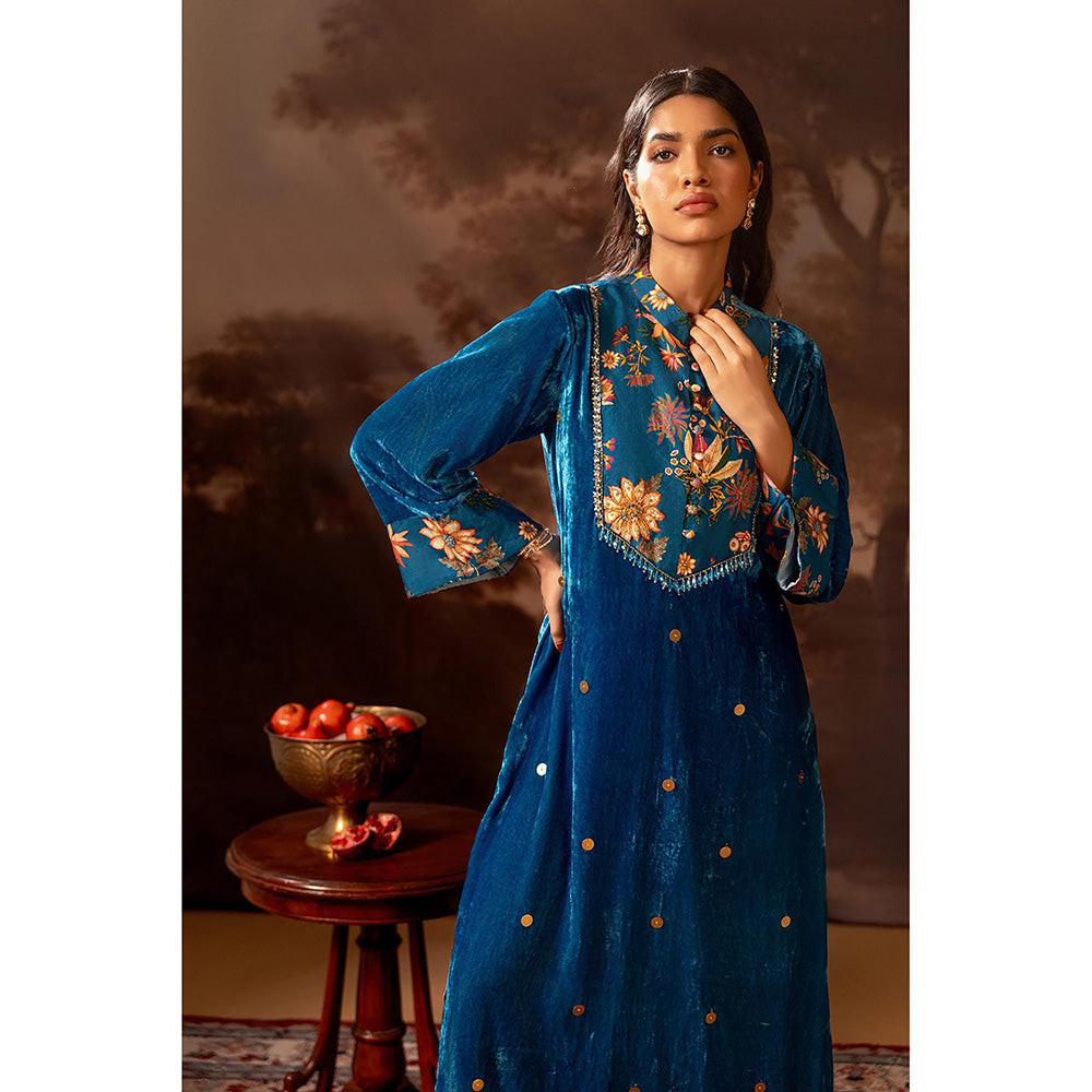 Soup by Sougat Paul Aarani Blue Kurta and Pant