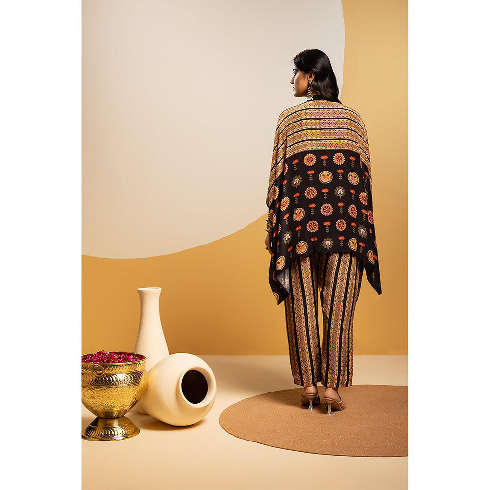 Soup by Sougat Paul Taarani Black Kaftan with Pant