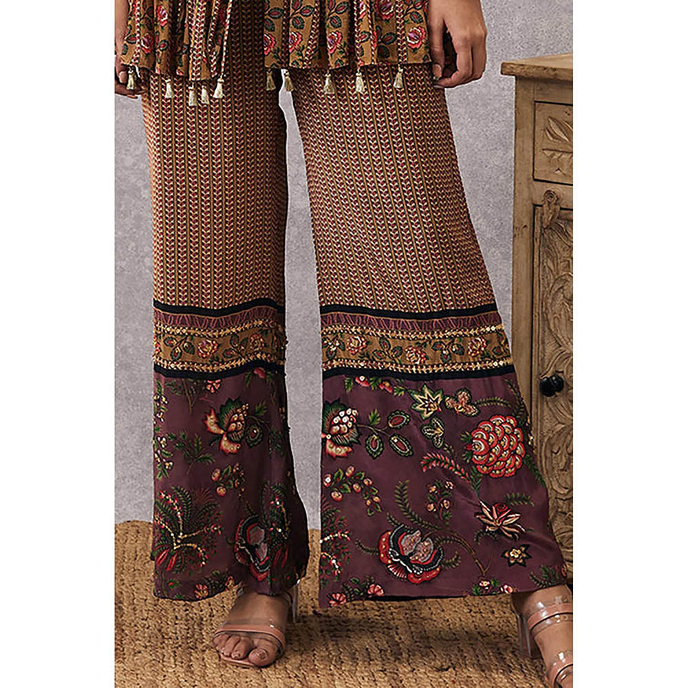 Soup by Sougat Paul Mehr Pink Top with Palazzo