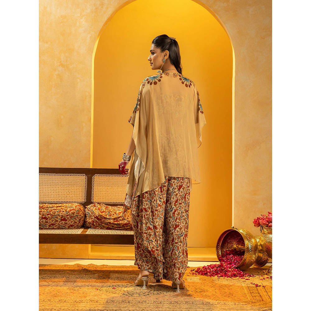 Soup by Sougat Paul Rangtara Embellished Layered Top with Pant and Cape