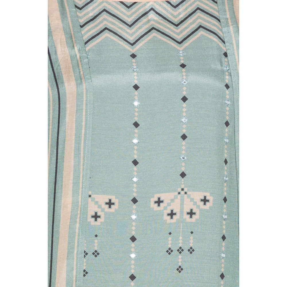 Soup by Sougat Paul Azure Printed Dress with Jacket