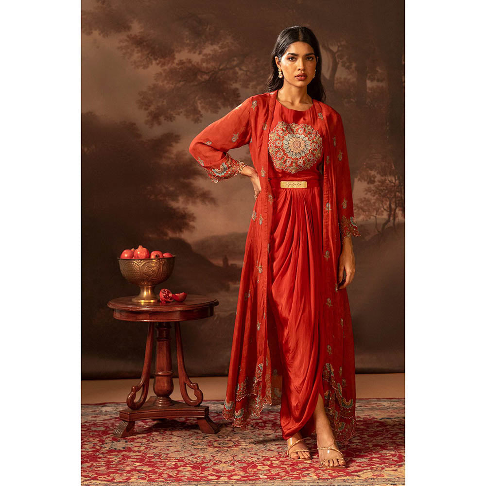 Soup by Sougat Paul Eraya Drape Dress with Cape