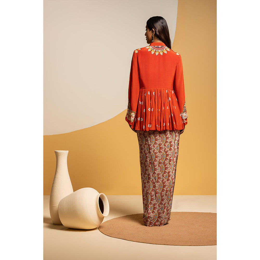 Soup by Sougat Paul Taarani Embellished Drape Skirt Set