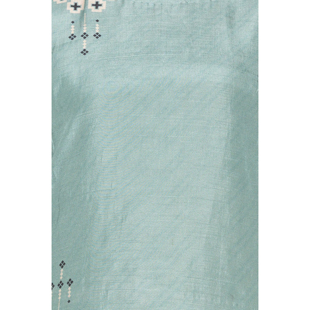 Soup by Sougat Paul Azure Printed Kurta with Skirt