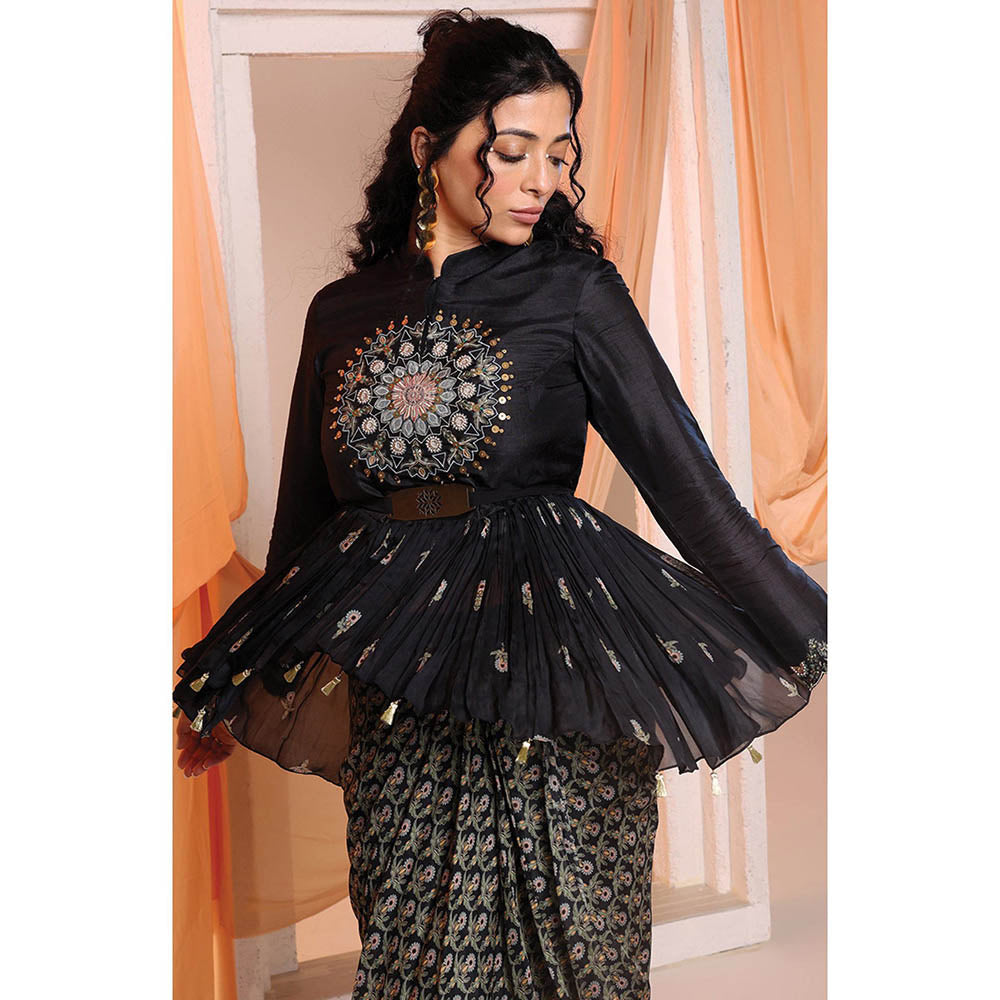 Soup by Sougat Paul Eraya Top with Drape Skirt