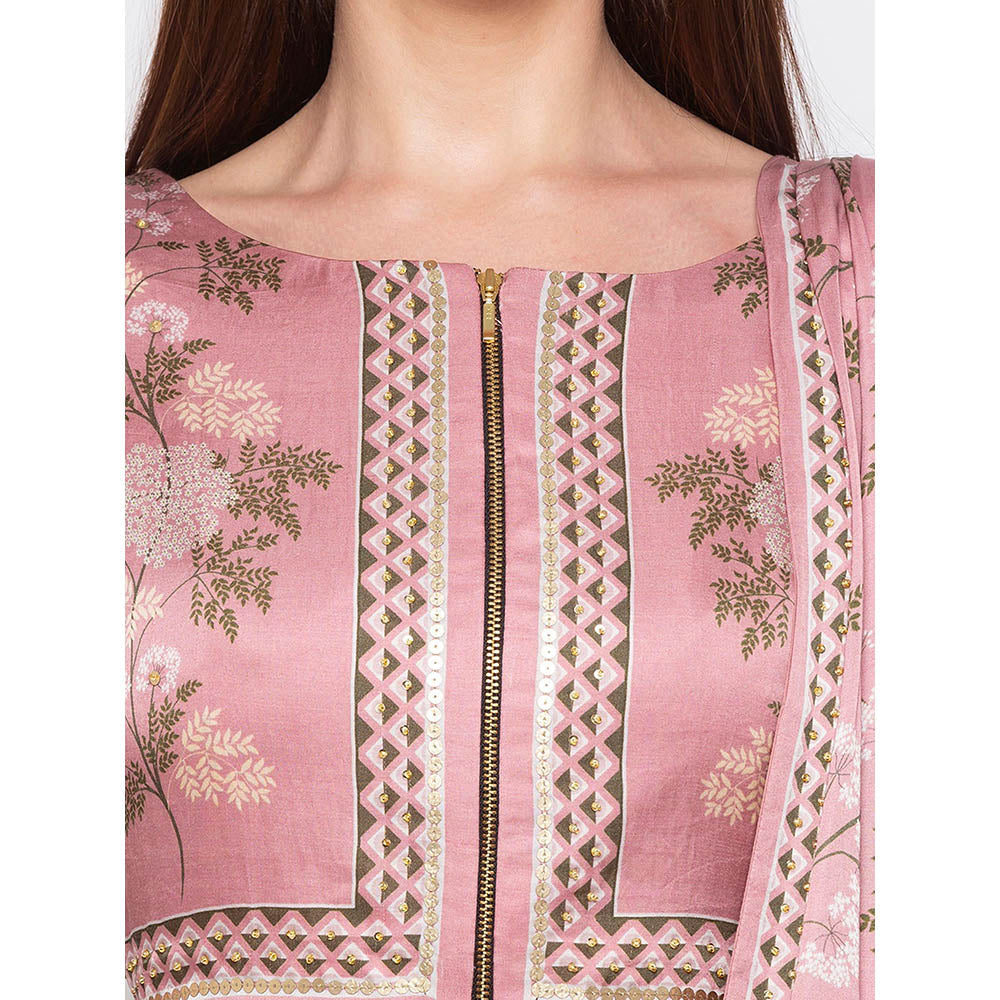 Soup by Sougat Paul Pink Drape Saree With Blouse