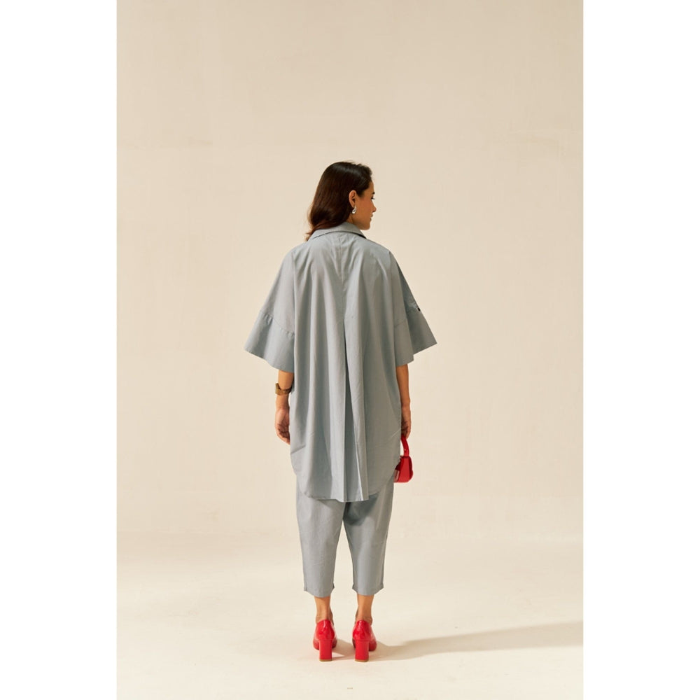 SPACE Lavasa Faded Blue Shirt with Pant (Set of 2)