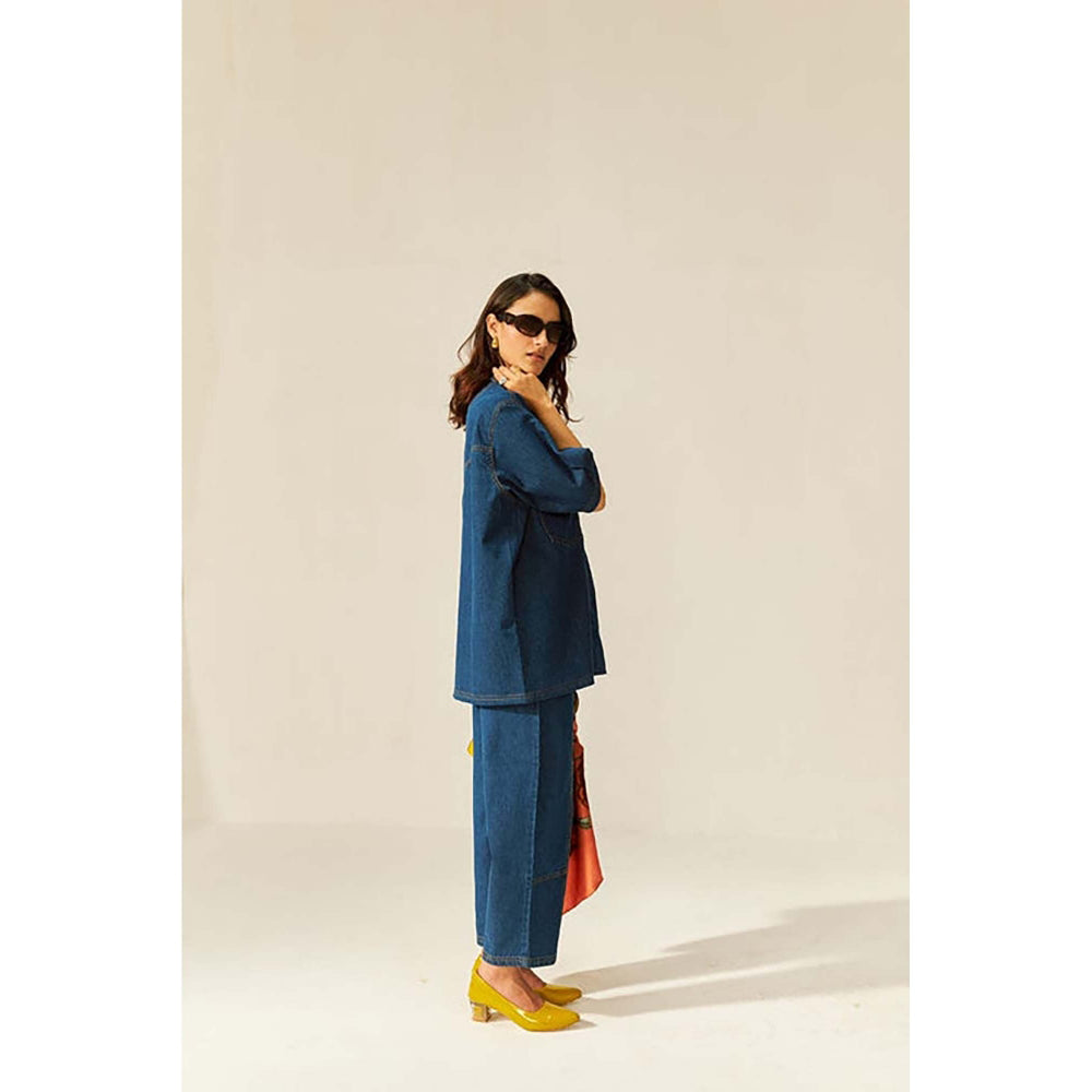SPACE Ampere Z Unisex Relaxed Blue Co-Ord Set