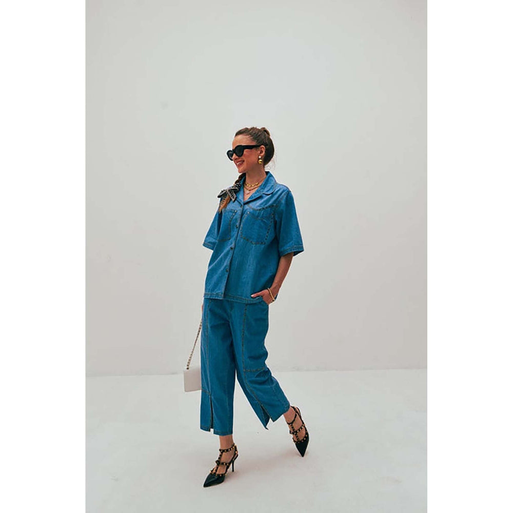 SPACE Ampere Z Relaxed Blue Denim Co-Ord Set