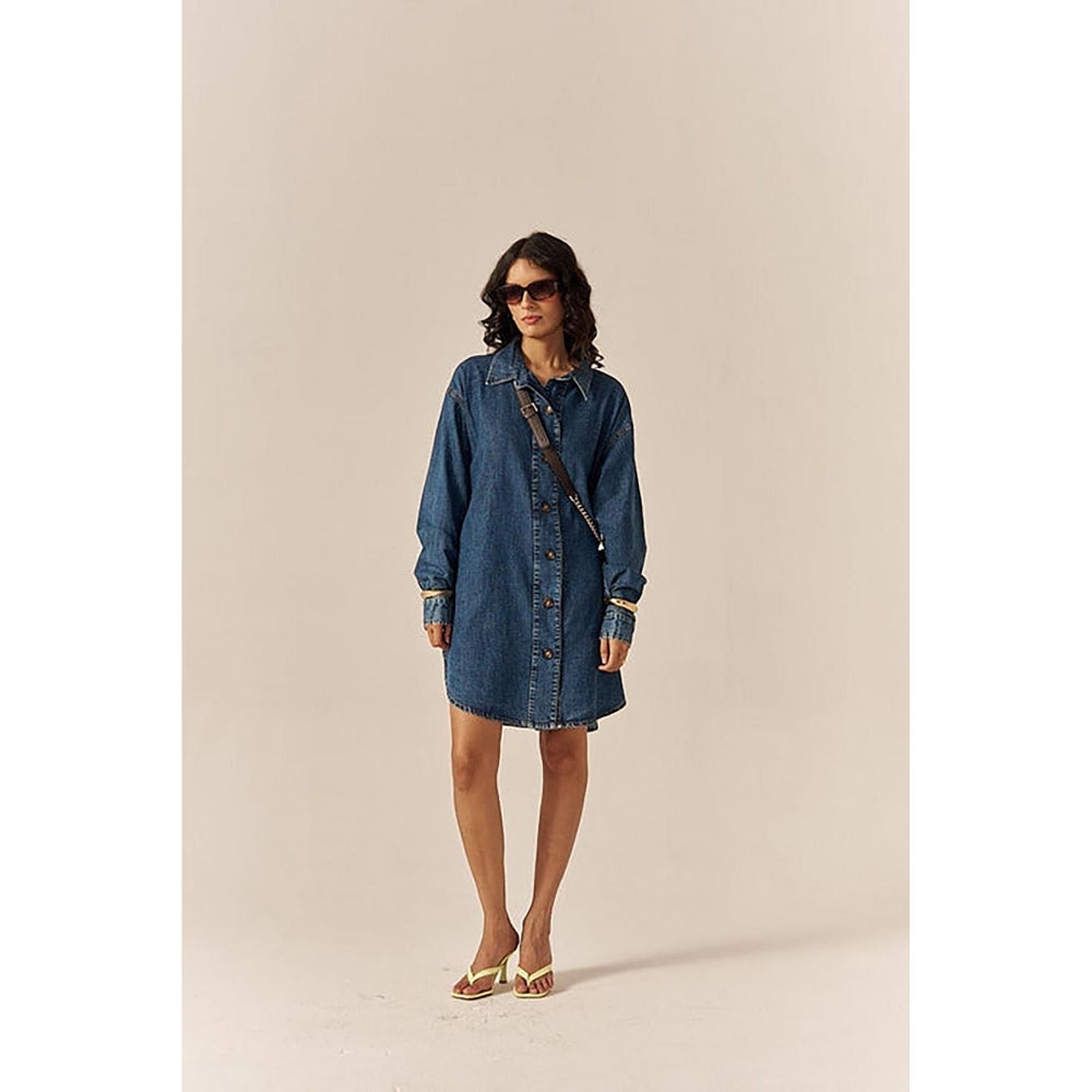 SPACE Coconutty Blue Relax Fit Shirt Dress