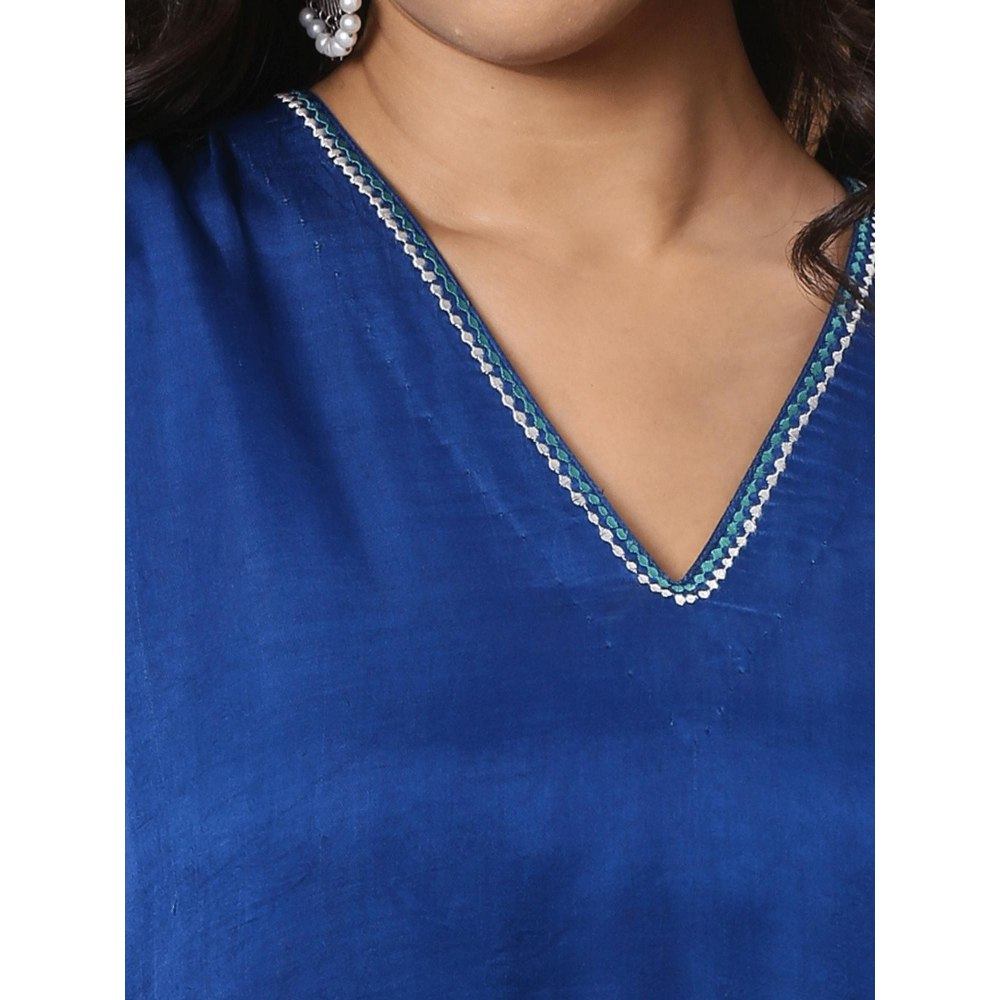 Spring Soul Color Block Modal Silk Detailing On Sleeves Kurta