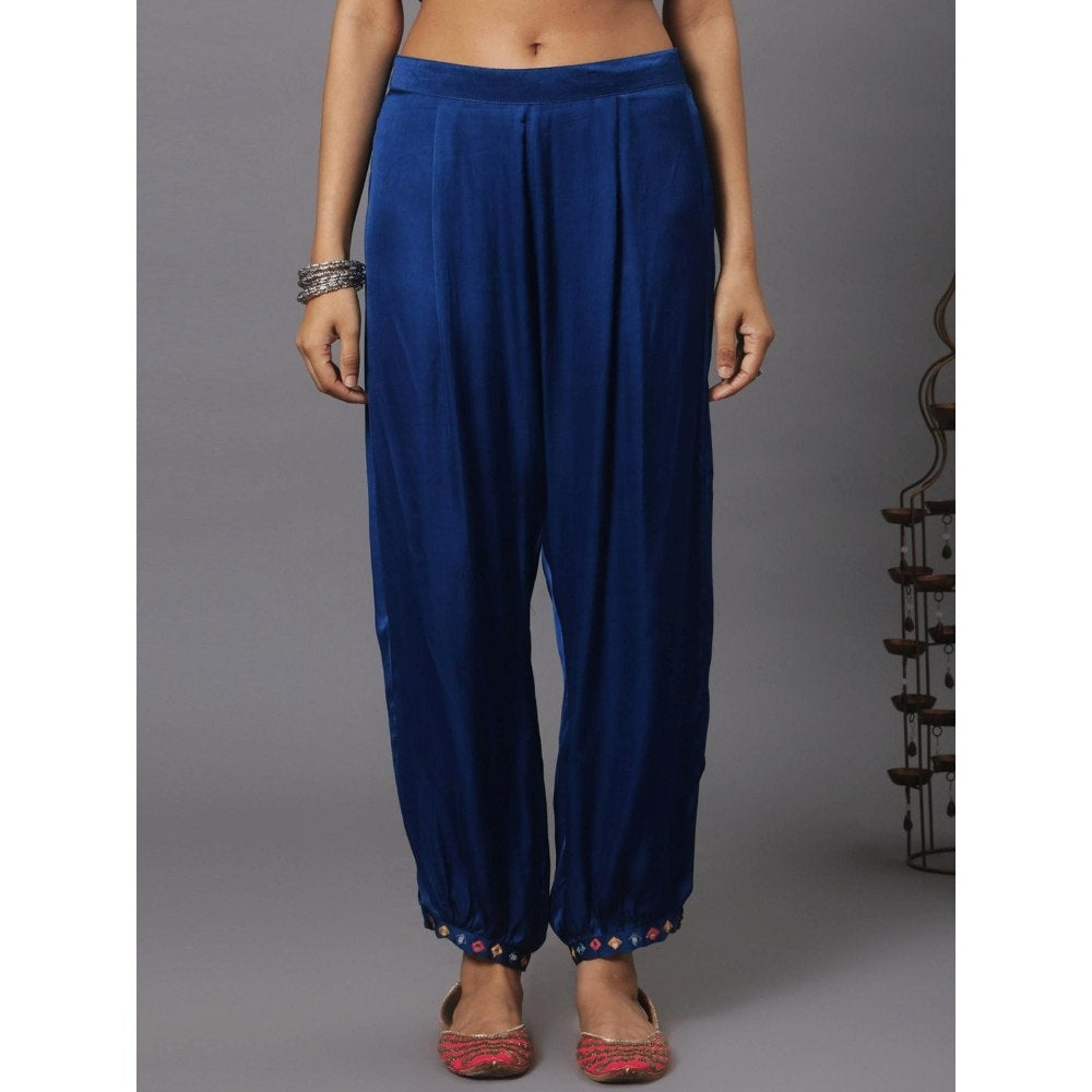 Spring Soul Blue Embroidered Bandhani Co-Ord (Set of 2)