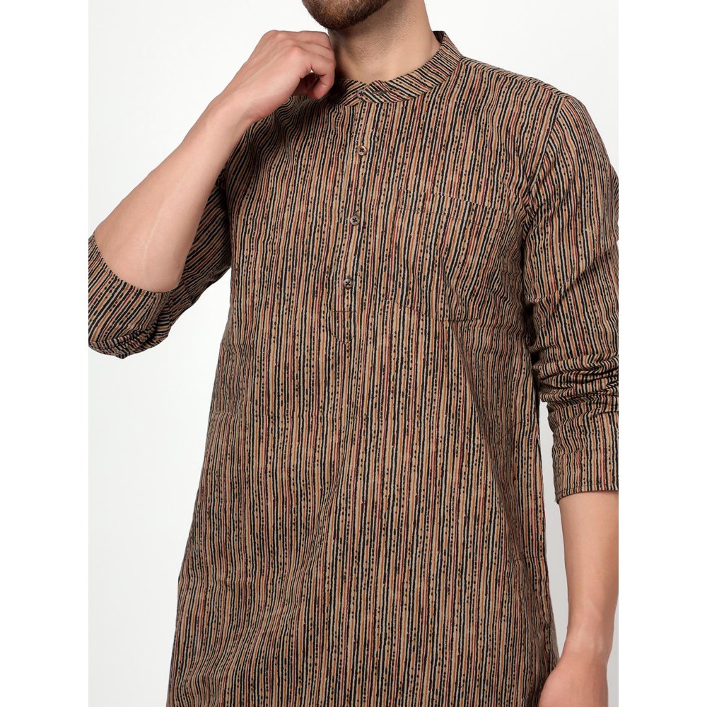Spring Soul Brown Textured Kurta
