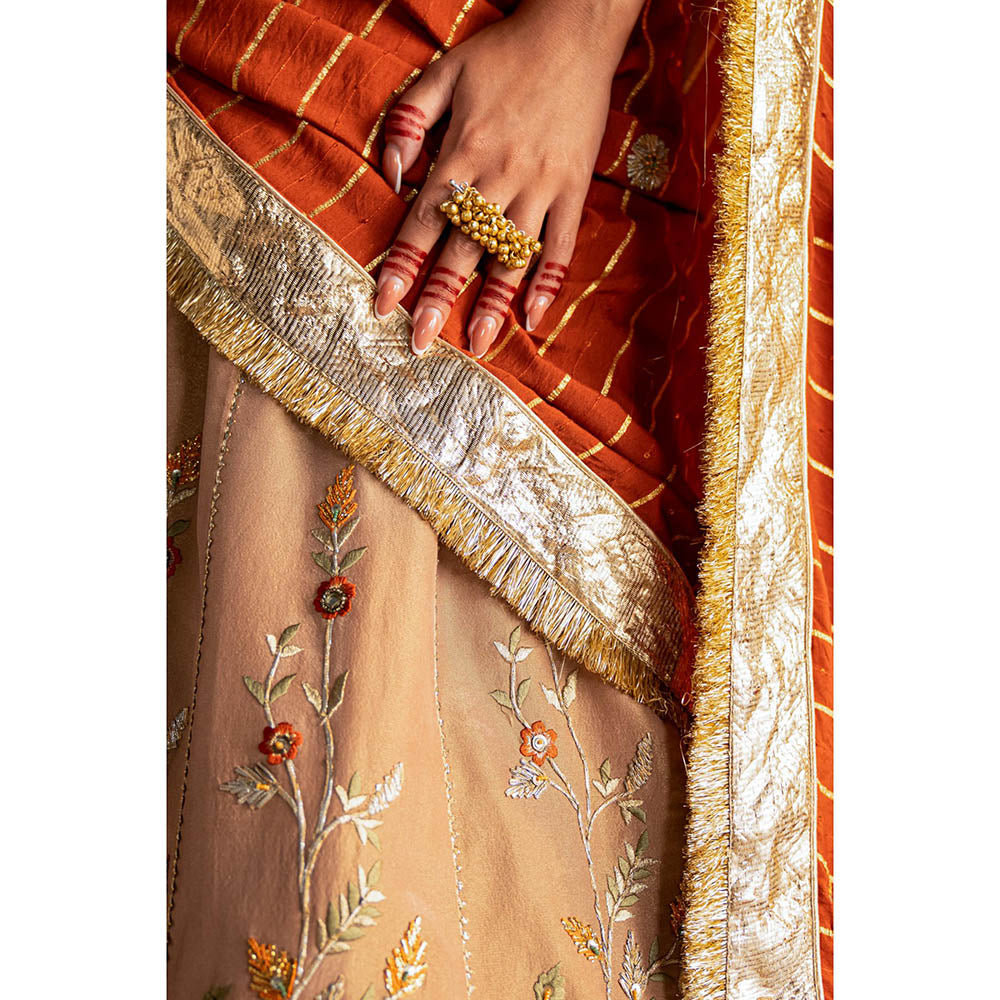 STUDIO BAGECHAA Tanuja Embellished Lehenga with Blouse and Dupatta (Set of 3)