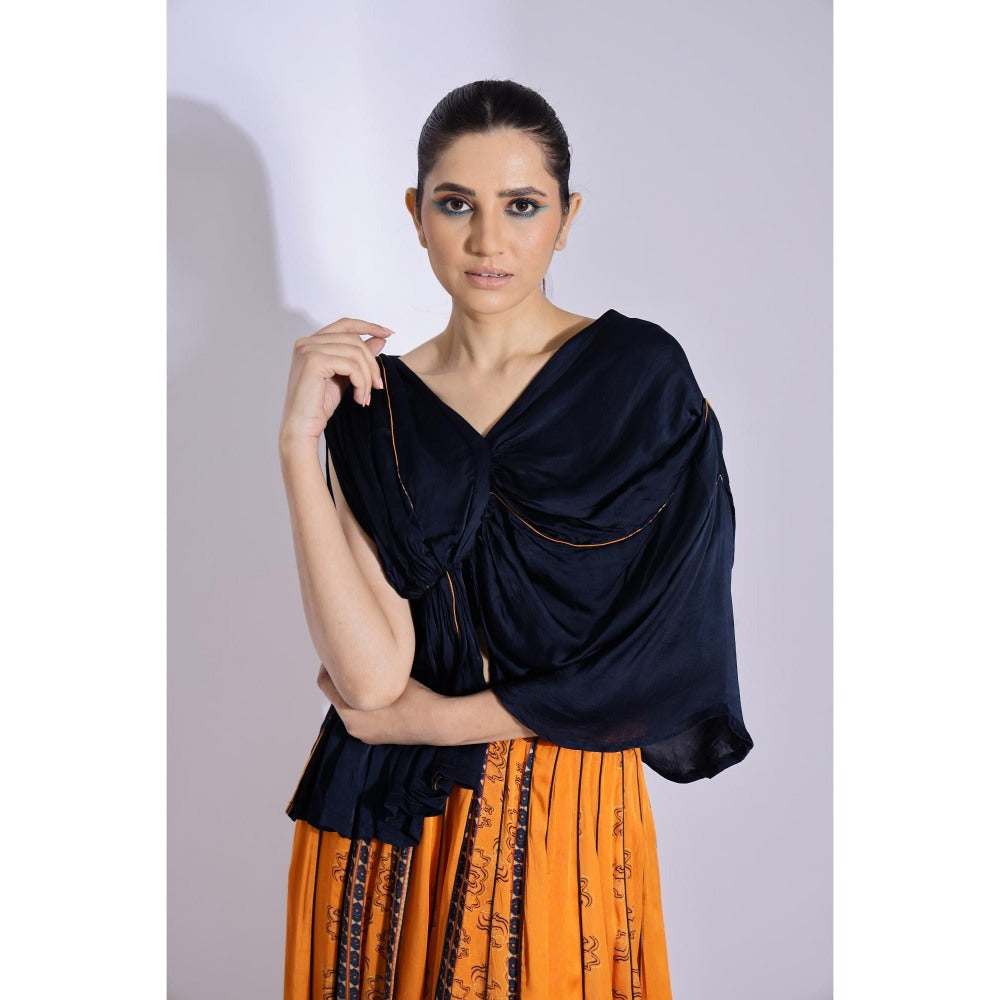 Studio Surbhi Multi-Coloured Printed Top with Skirt (Set of 2)