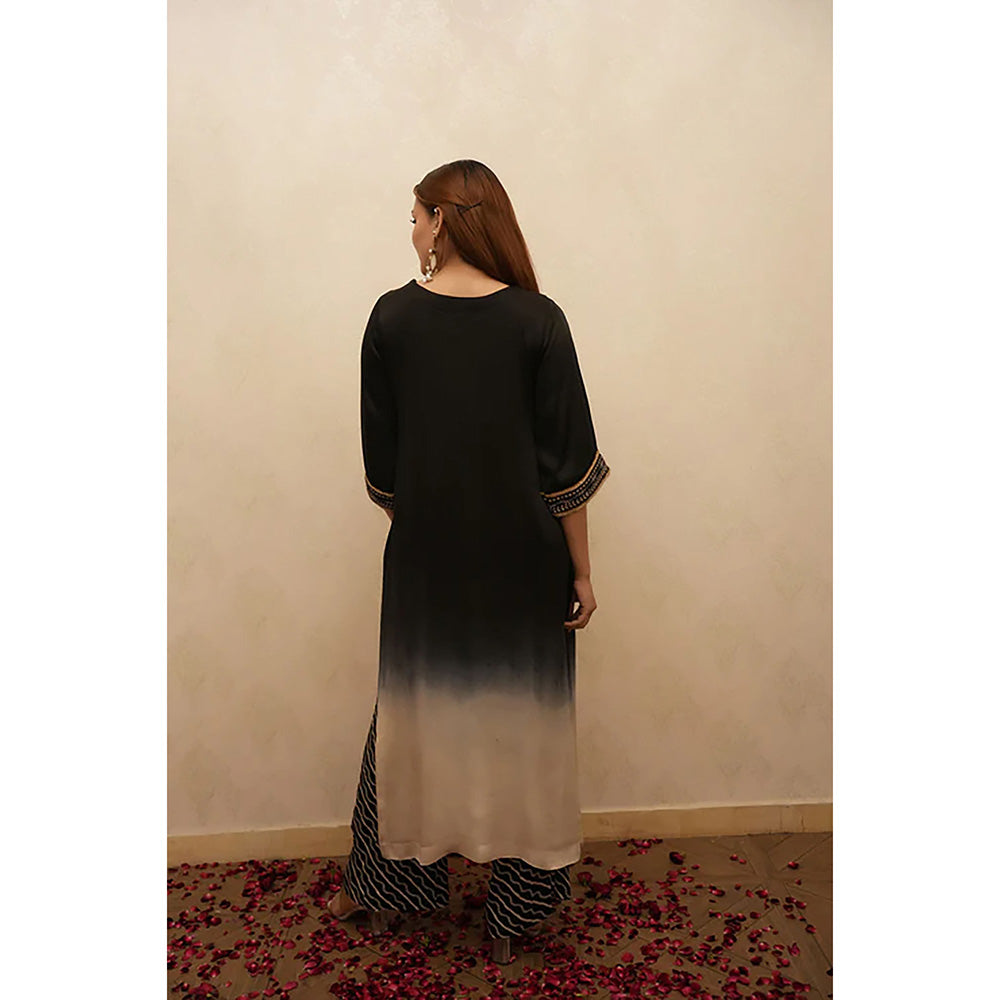 Studio Chiraiya Black Ombre Kurta with Palazzo (Set of 2)