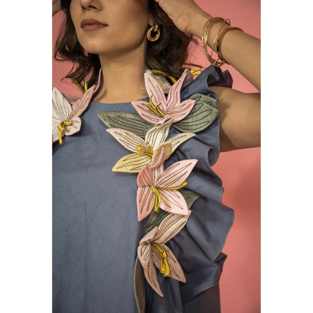 SUBTLE Blue Gul Mini Dress