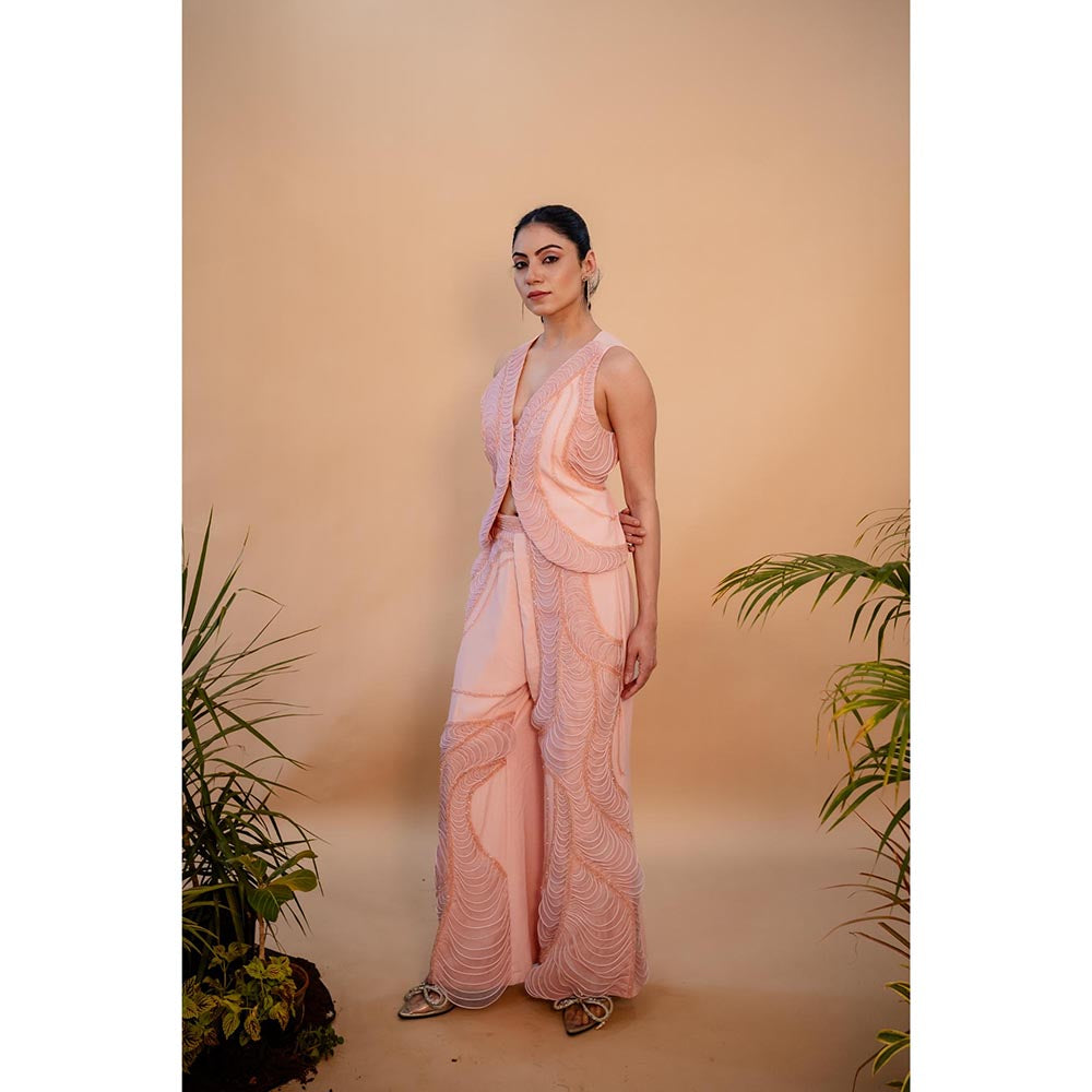 SUBTLE Pink Aeris Embroidered Co-Ord Set