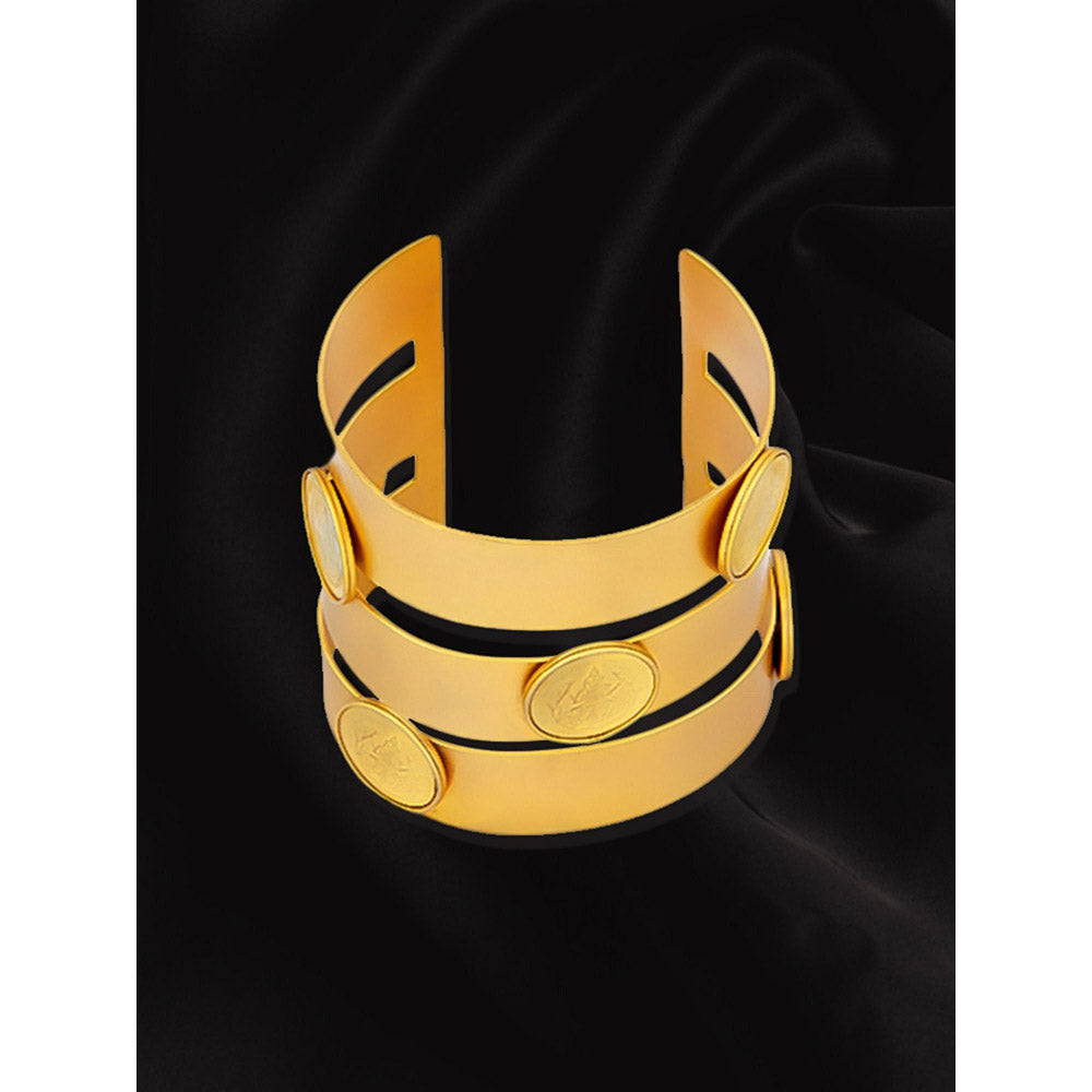 Suhani Pittie Gold triad coin hand cuff