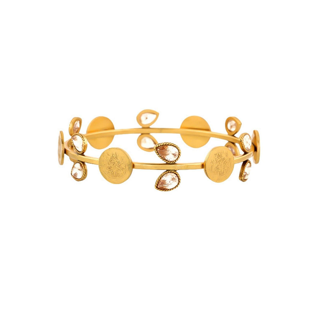 Suhani Pittie Gold Coin Bangle with Crystals
