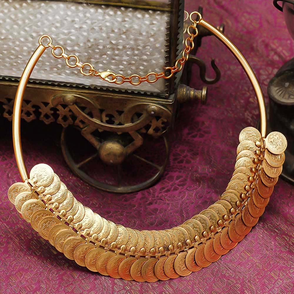 Suhani Pittie Gold coin overlay kanti necklace
