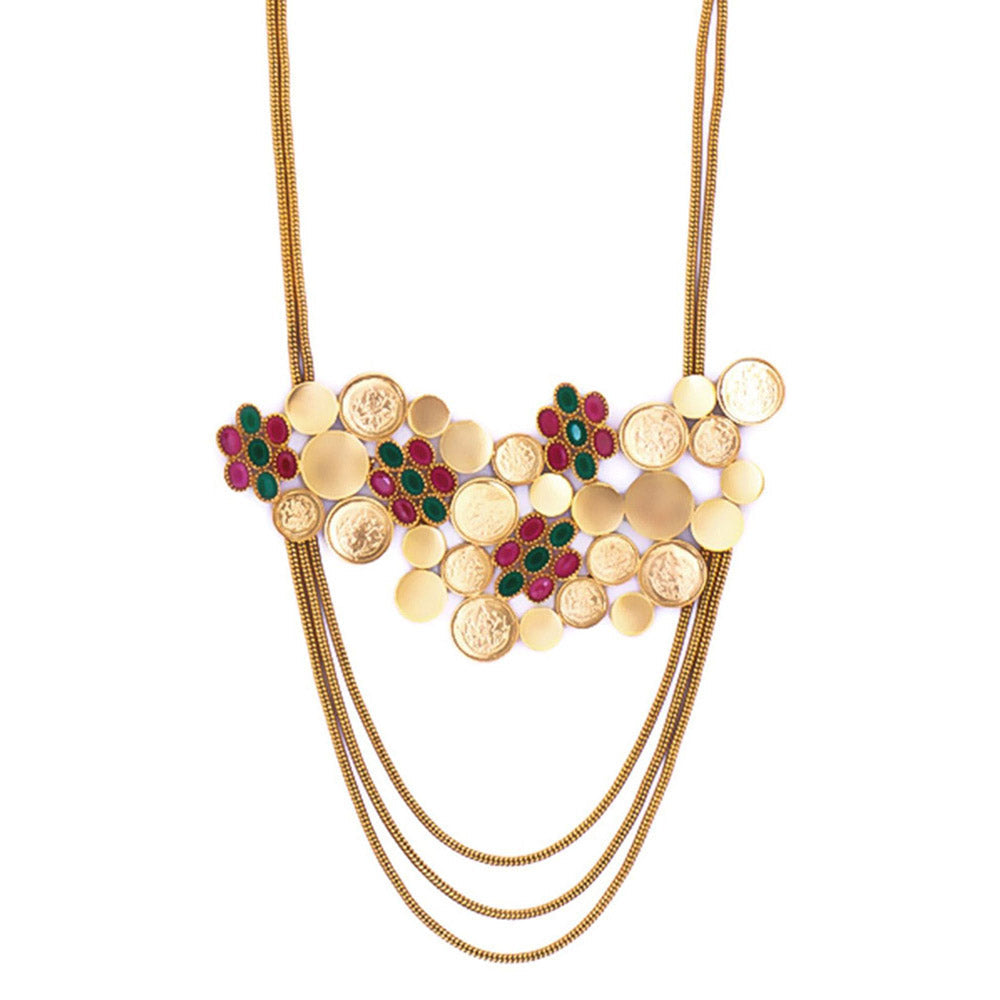 Suhani Pittie Gold Kasu Galaxy Cluster Necklace