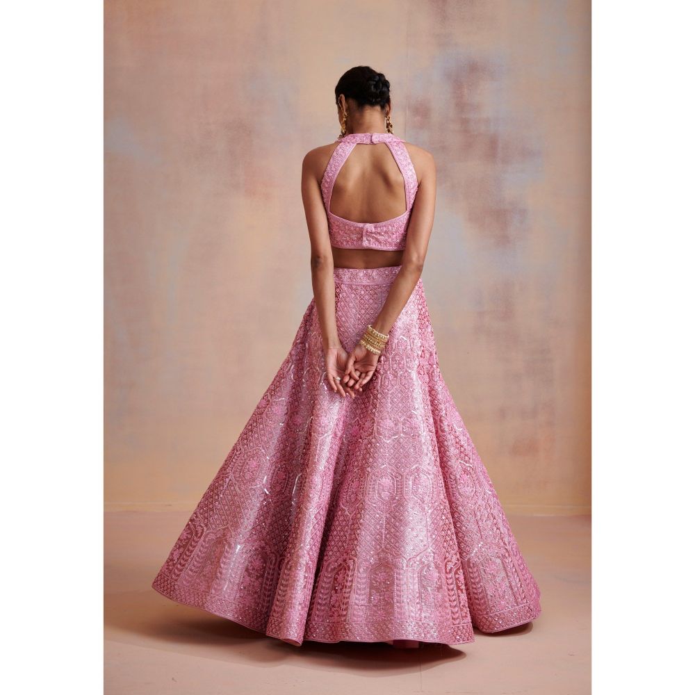 SUHINO Pink Lehenga with Blouse & Dupatta (Set of 3)