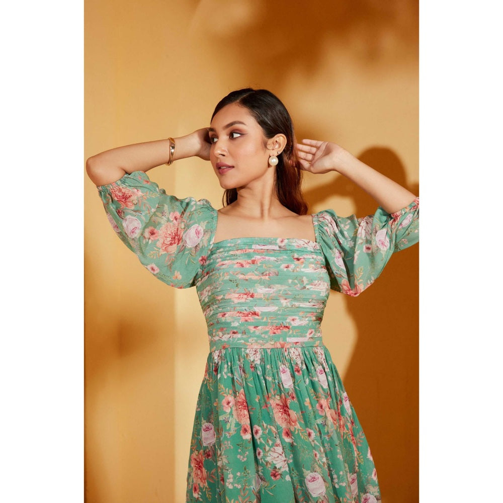Suruchi Parakh Womens Floral Print Knee Length Dress