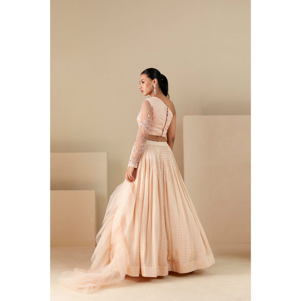 Suruchi Parakh Womens Embellished Blouse with Lehenga and Dupatta (Set of 3)