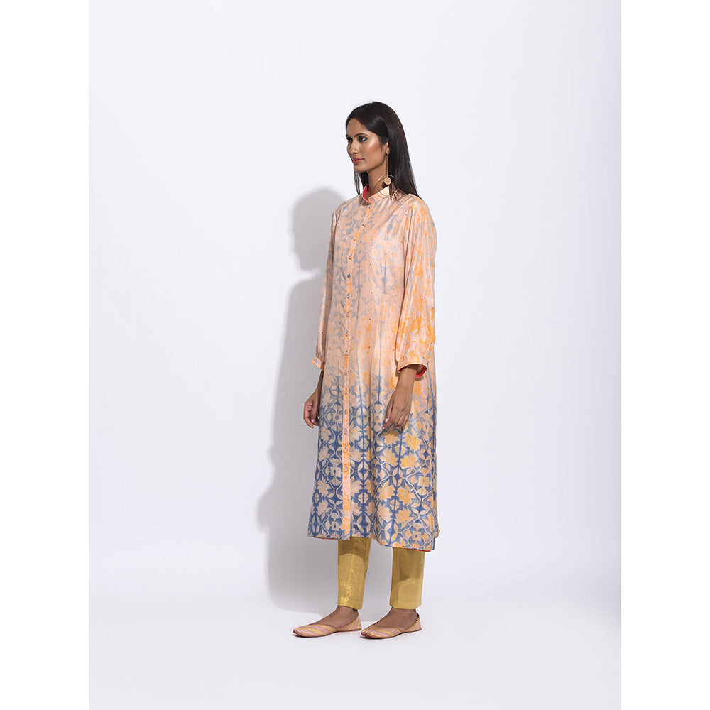 Swati Vijaivargie Peach And Grey Sequins Kurta