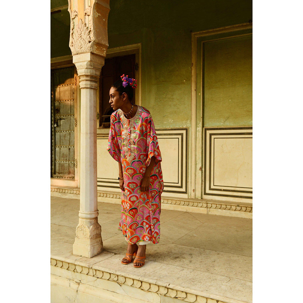 Swati Vijaivargie Chameli Kaftan Kurta & Pant (Set of 2)
