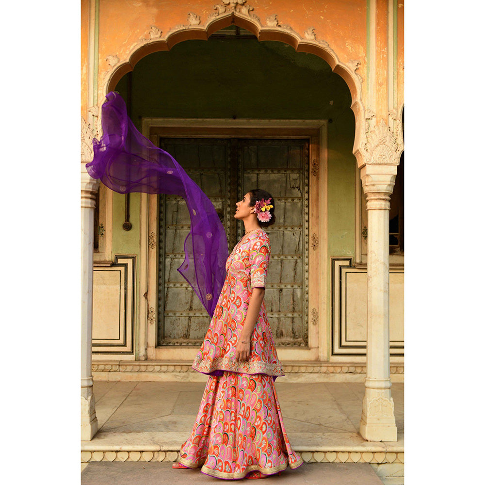 Swati Vijaivargie Raat Rani Kurta & Sharara with Dupatta (Set of 3)