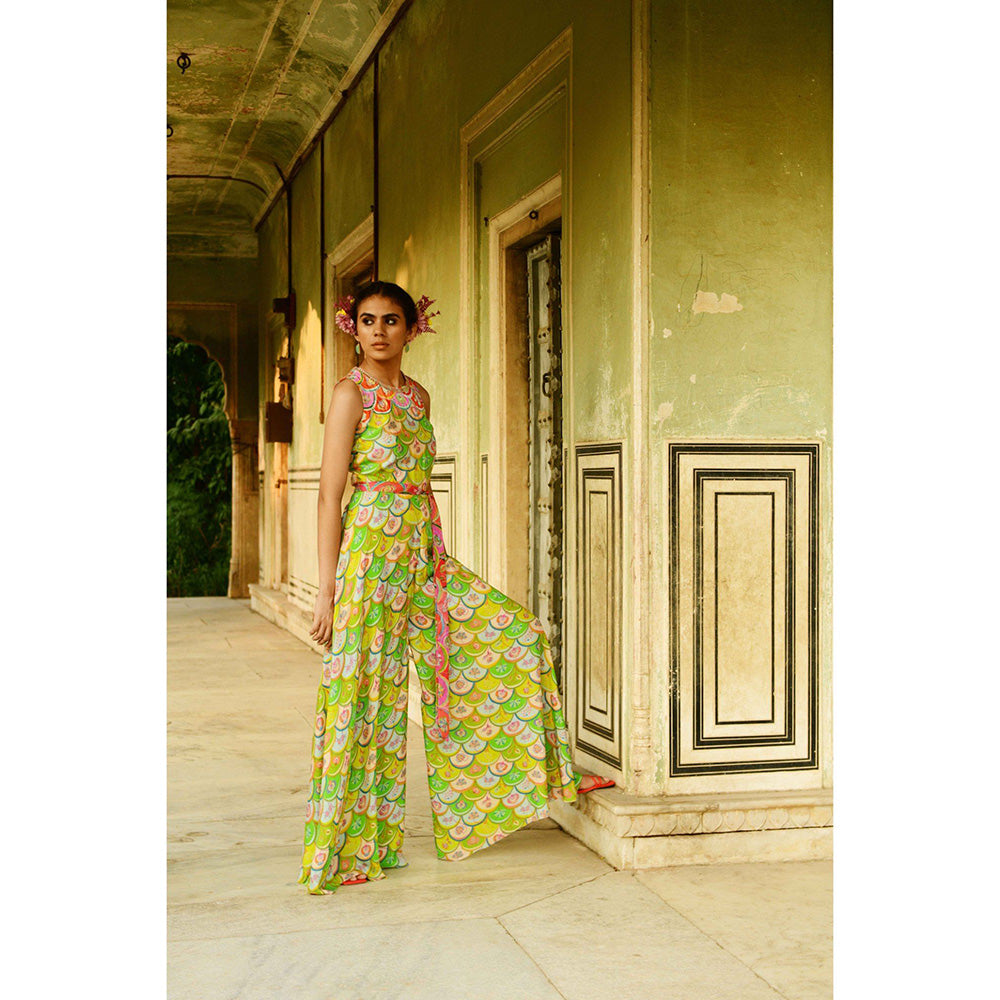 Swati Vijaivargie Chinar Jumpsuit with Belt (Set of 2)