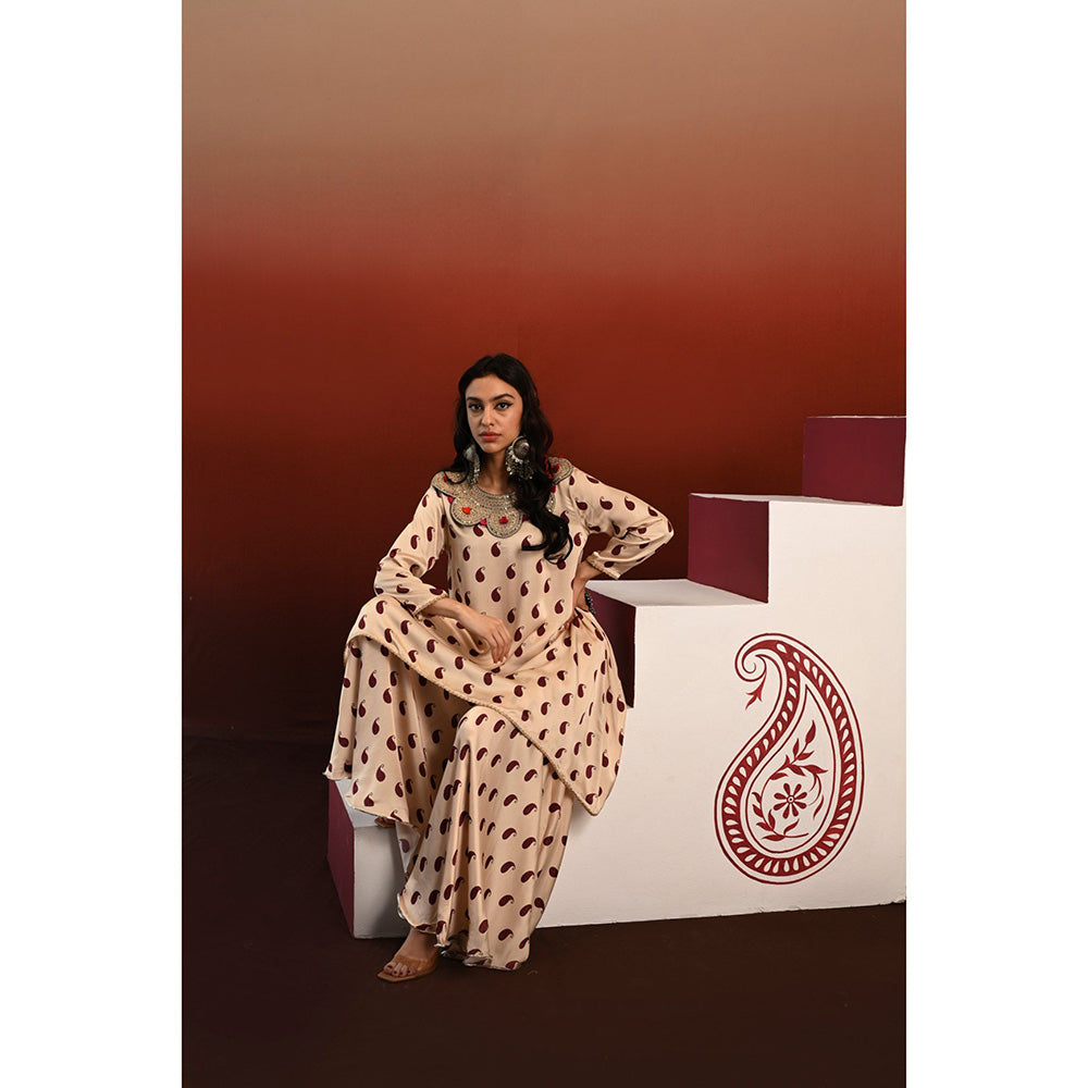 Swati Vijaivargie Paisley Sarika Kurta & Sharara (Set of 2)