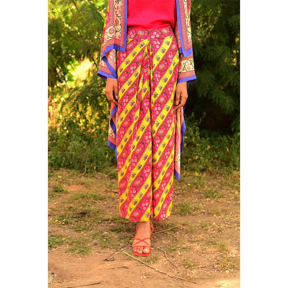 Swati Vijaivargie Pakhi Overlay with Skirt & Camisole (Set of 3)